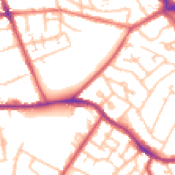 Daytime road noise heatmap for SE19 1DZ