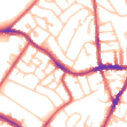 Daytime road noise heatmap for SE19 1EW