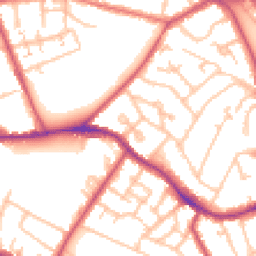 Daytime road noise heatmap for SE19 1JJ