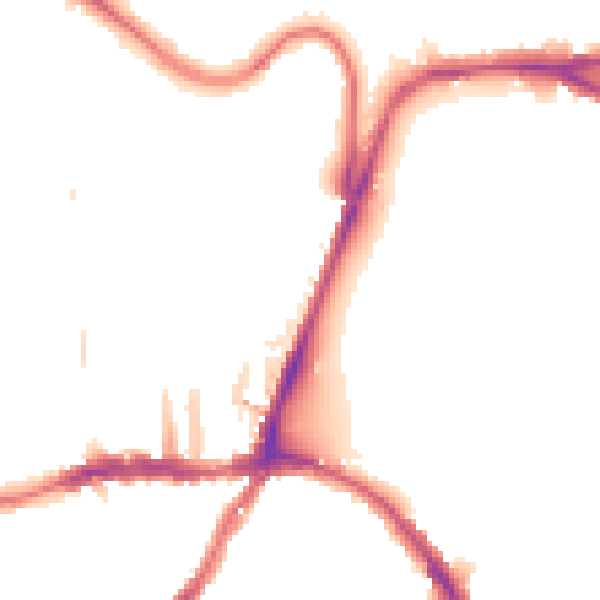 Night-time road noise heatmap for SE19 1LG