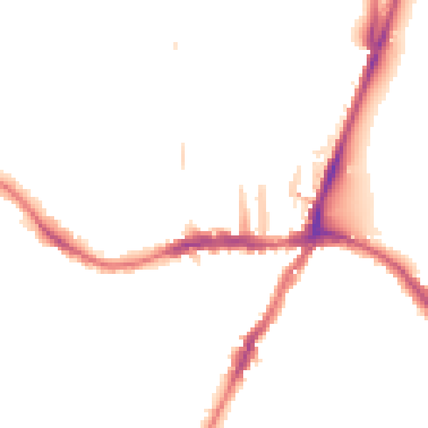 Night-time road noise heatmap for SE19 1TN