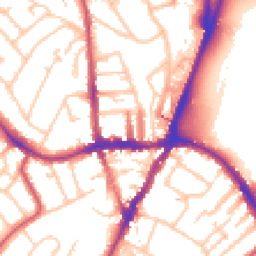 Daytime road noise heatmap for SE19 1TP