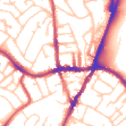 Daytime road noise heatmap for SE19 1TW