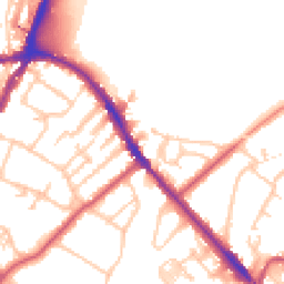 Daytime road noise heatmap for SE19 2AX