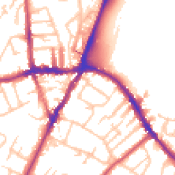 Daytime road noise heatmap for SE19 2LA