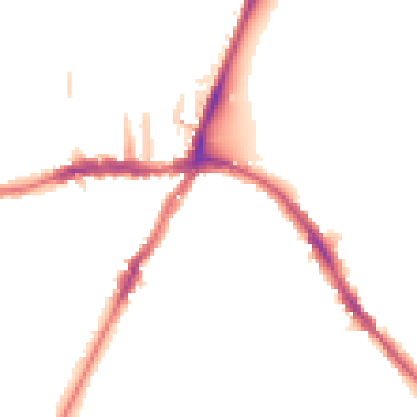 Night-time road noise heatmap for SE19 2LA