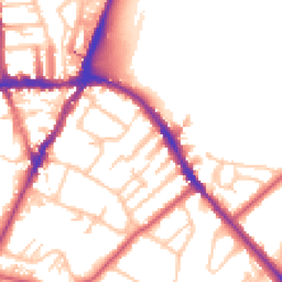 Daytime road noise heatmap for SE19 2LP