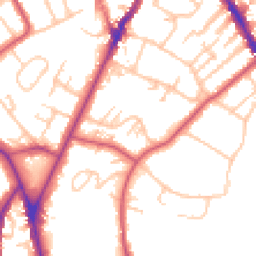 Daytime road noise heatmap for SE19 2PZ
