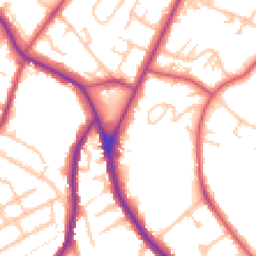 Daytime road noise heatmap for SE19 2QN