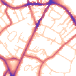 Daytime road noise heatmap for SE19 2UN