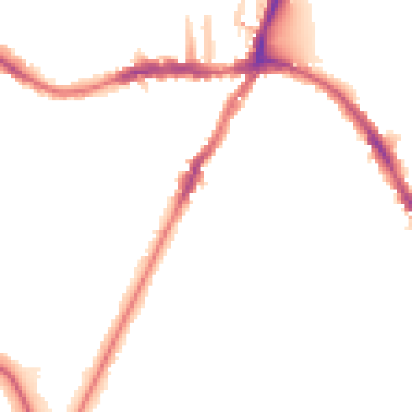Night-time road noise heatmap for SE19 2UQ