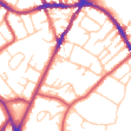 Daytime road noise heatmap for SE19 2UW