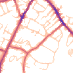 Daytime road noise heatmap for SE19 2XB