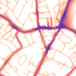 Daytime road noise heatmap for SE19 3AN