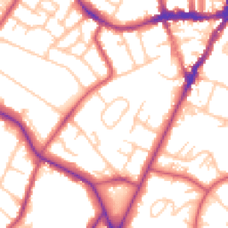 Daytime road noise heatmap for SE19 3PW