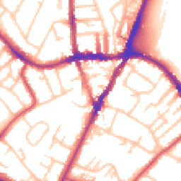 Daytime road noise heatmap for SE19 3RW