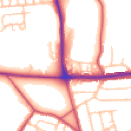 Daytime road noise heatmap for SE2 0AQ
