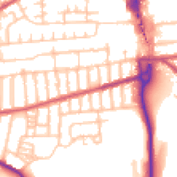 Daytime road noise heatmap for SE2 0BN