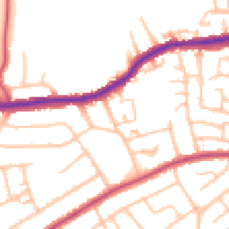 Daytime road noise heatmap for SE2 0DR