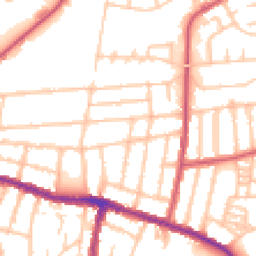 Daytime road noise heatmap for SE2 0HB