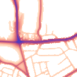Daytime road noise heatmap for SE2 0PZ