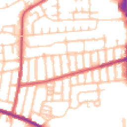 Daytime road noise heatmap for SE2 0SR