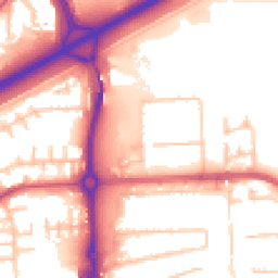 Daytime road noise heatmap for SE2 9AE