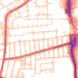 Daytime road noise heatmap for SE2 9ED