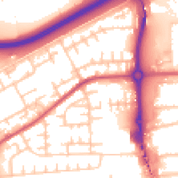 Daytime road noise heatmap for SE2 9JZ