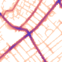 Daytime road noise heatmap for SE20 7AA