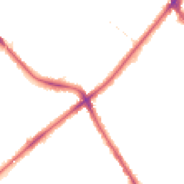 Night-time road noise heatmap for SE20 7AA