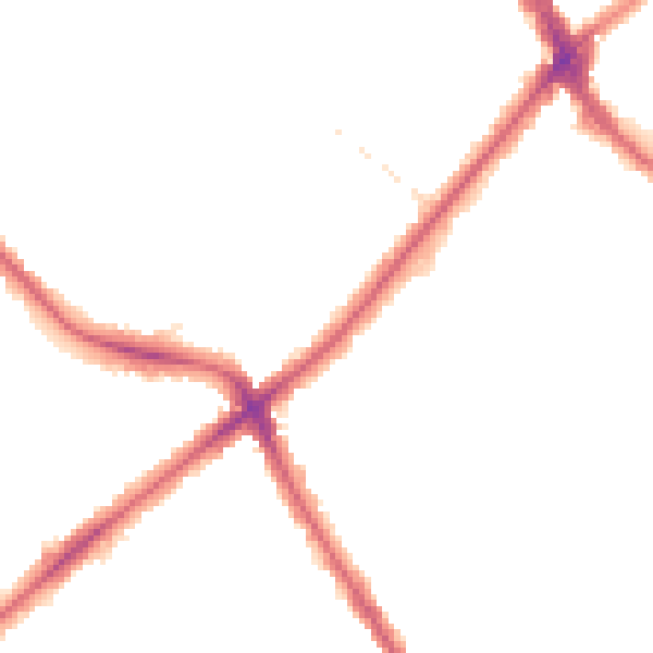 Night-time road noise heatmap for SE20 7AB