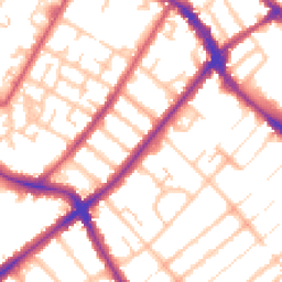 Daytime road noise heatmap for SE20 7AD
