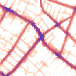 Daytime road noise heatmap for SE20 7AF