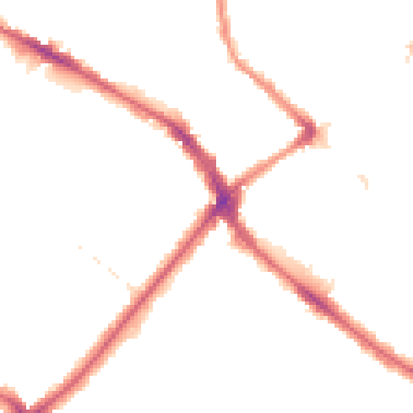 Night-time road noise heatmap for SE20 7AF