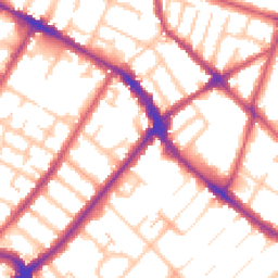 Daytime road noise heatmap for SE20 7AG