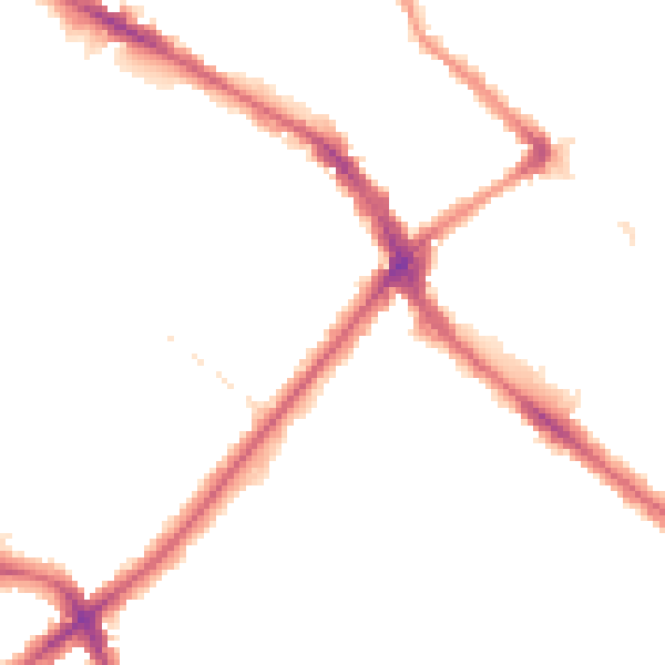 Night-time road noise heatmap for SE20 7AH