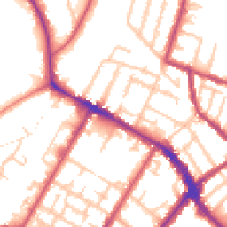 Daytime road noise heatmap for SE20 7AL