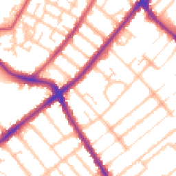 Daytime road noise heatmap for SE20 7AP