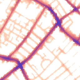 Daytime road noise heatmap for SE20 7AS
