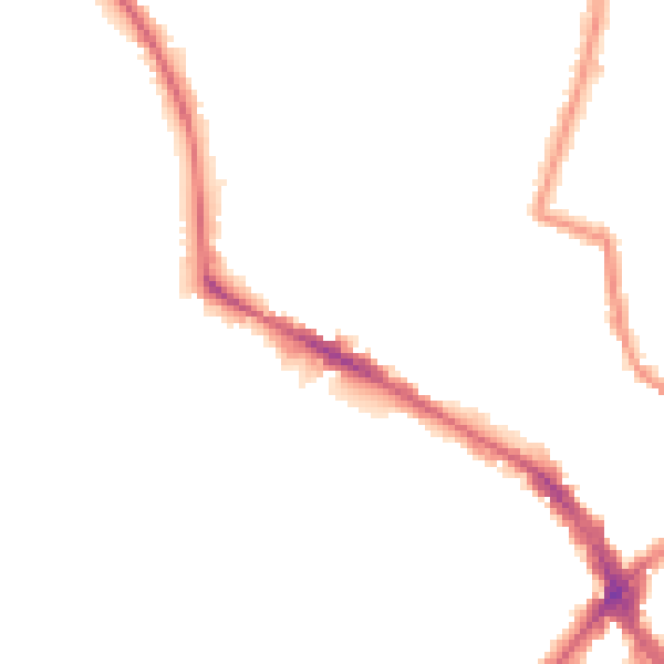 Night-time road noise heatmap for SE20 7AU
