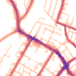Daytime road noise heatmap for SE20 7AW