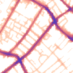 Daytime road noise heatmap for SE20 7BB