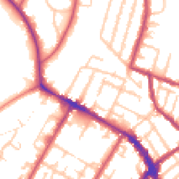 Daytime road noise heatmap for SE20 7BN