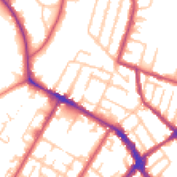 Daytime road noise heatmap for SE20 7BP