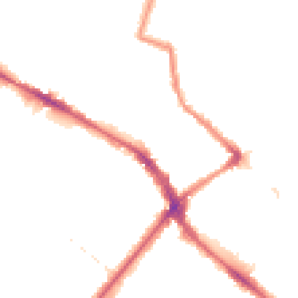 Night-time road noise heatmap for SE20 7DT