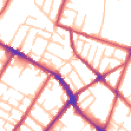 Daytime road noise heatmap for SE20 7DU