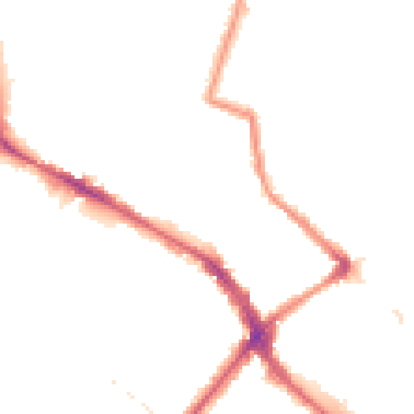 Night-time road noise heatmap for SE20 7DX