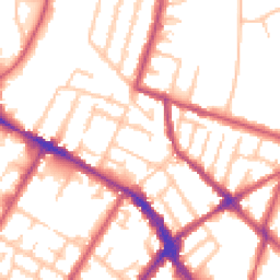 Daytime road noise heatmap for SE20 7EA