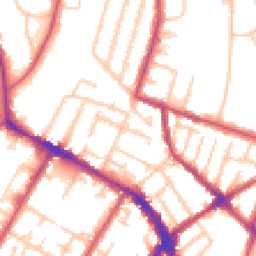 Daytime road noise heatmap for SE20 7ED
